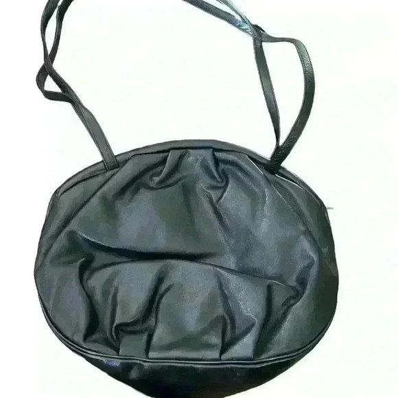 ATIENNE AIGNER Vintage Leather Black Hand Bag Shoulder Bag - Picture 2 of 6